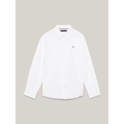 Vêtements Garçon Chemises manches longues Tommy Hilfiger KB0KB08734 WAFFLE SHIRT-YBR WHITE Blanc