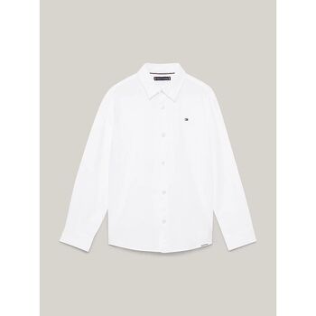 Vêtements Garçon Chemises manches longues Tommy Hilfiger KB0KB08734 WAFFLE SHIRT-YBR WHITE Blanc