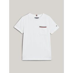 Vêtements Enfant T-shirts & Koszulka Polos Tommy Hilfiger KB0KB08817 POCKET TEE-YBR WHITE Blanc