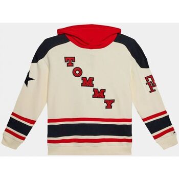 Vêtements Enfant Sweats Tommy Hilfiger KB0KB08716 - VARSITY HDD-AEF RED/WHITE/NAVY Blanc