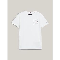 Vêtements Enfant T-shirts & Koszulka Polos Tommy Hilfiger KB0KB08807 - LOGO TEE-YBR WHITE Blanc