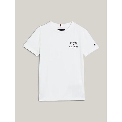 Vêtements Enfant Tommy Brassière bianca con logo Tommy Hilfiger KB0KB08807 - LOGO TEE-YBR WHITE Blanc