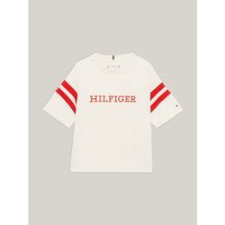 Vêtements Fille T-shirts & Polos Tommy Hilfiger KG0KG07717 MONOTYPE VARSITY-AEF CALICO Beige