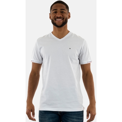 Vêtements Homme T-shirts double-breasted courtes Benson&cherry tinkama Blanc