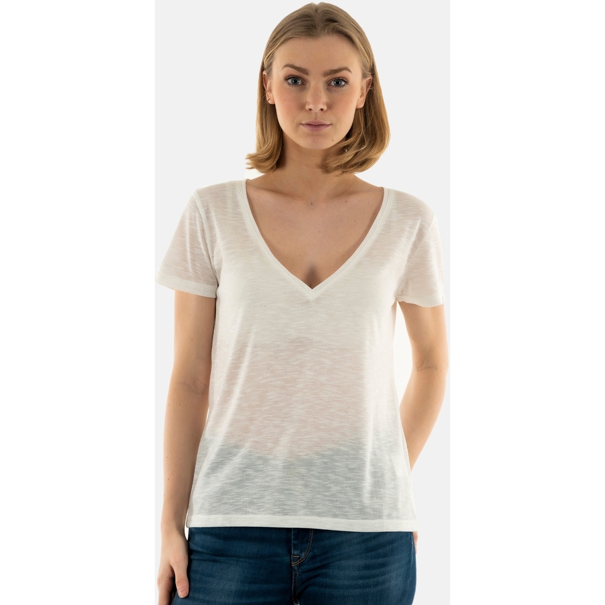 Vêtements Femme T-shirts and manches courtes La Petite Etoile elvie Blanc