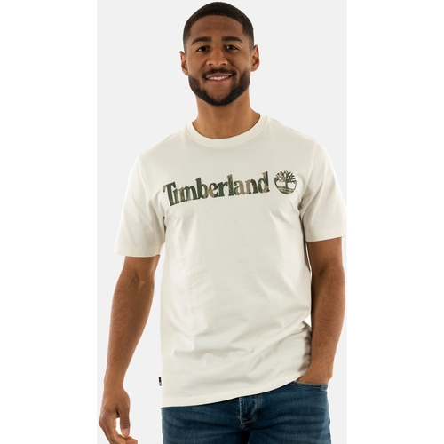 Vêtements Homme T-shirts manches courtes Timberland 0a5unf Blanc