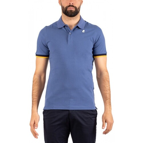 Vêtements Homme T-shirts & Polos K-Way POLO HOMME  K - WAY Bleu