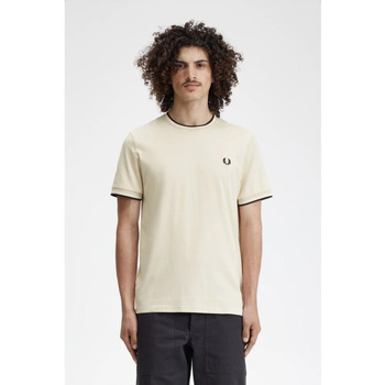 Fred Perry - TWIN TIPPED T-SHIRT Beige