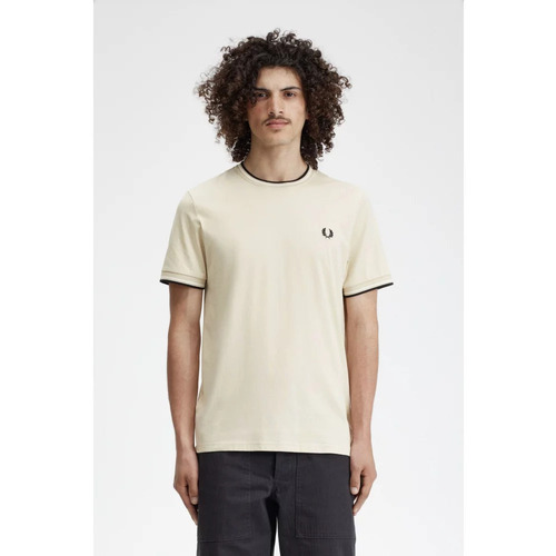 Vêtements Homme T-shirts manches courtes Fred Perry - TWIN TIPPED T-SHIRT Beige