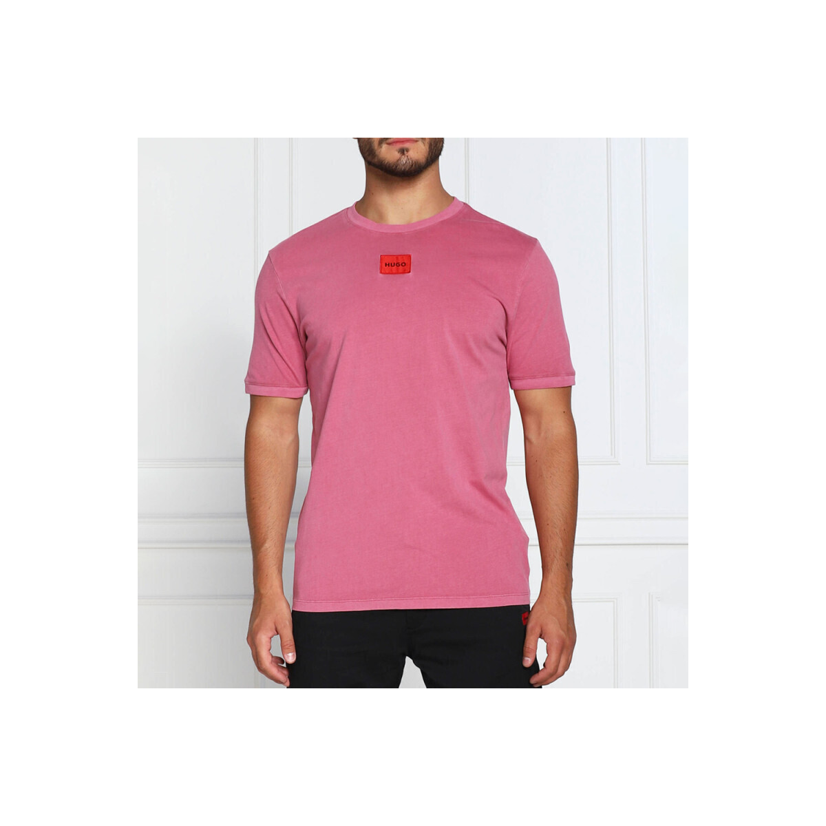 Vêtements Homme T-shirts & Polos BOSS T-shirt Diragolino  rose en coton Rose