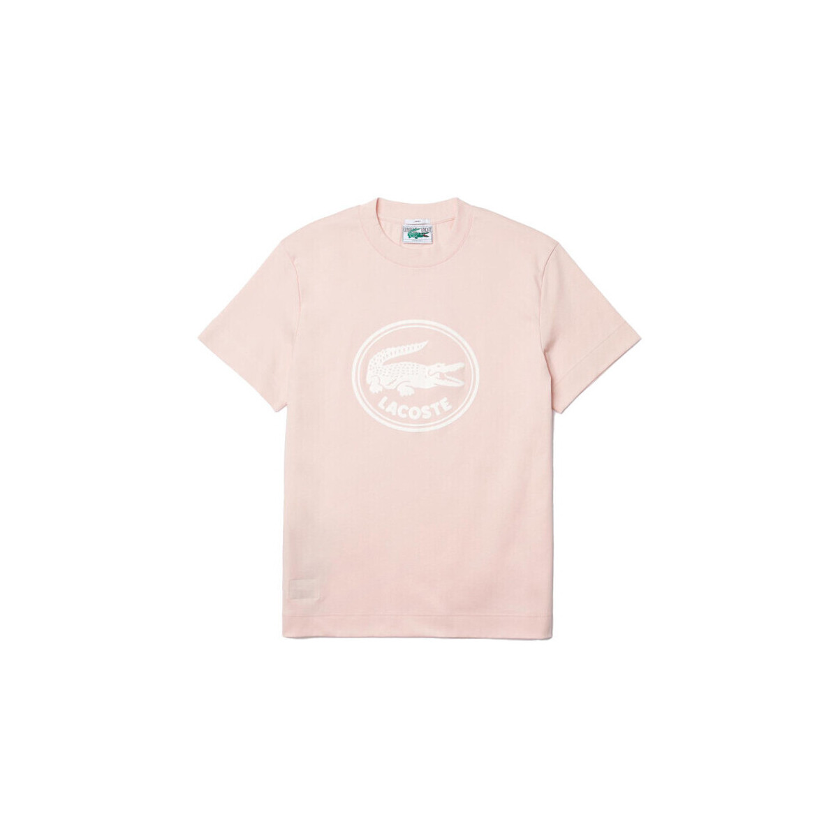 Vêtements Homme T-shirts & Polos Lacoste T-shirt  rose avec logo imprimé 3D Rose