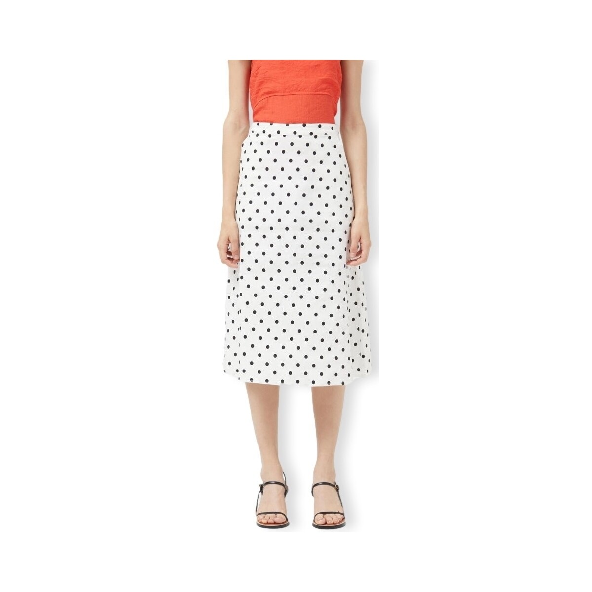 Vêtements Femme Allée Du Foulard COMPAÑIA FANTÁSTICA Skirt 11020 - Polka Dots Blanc
