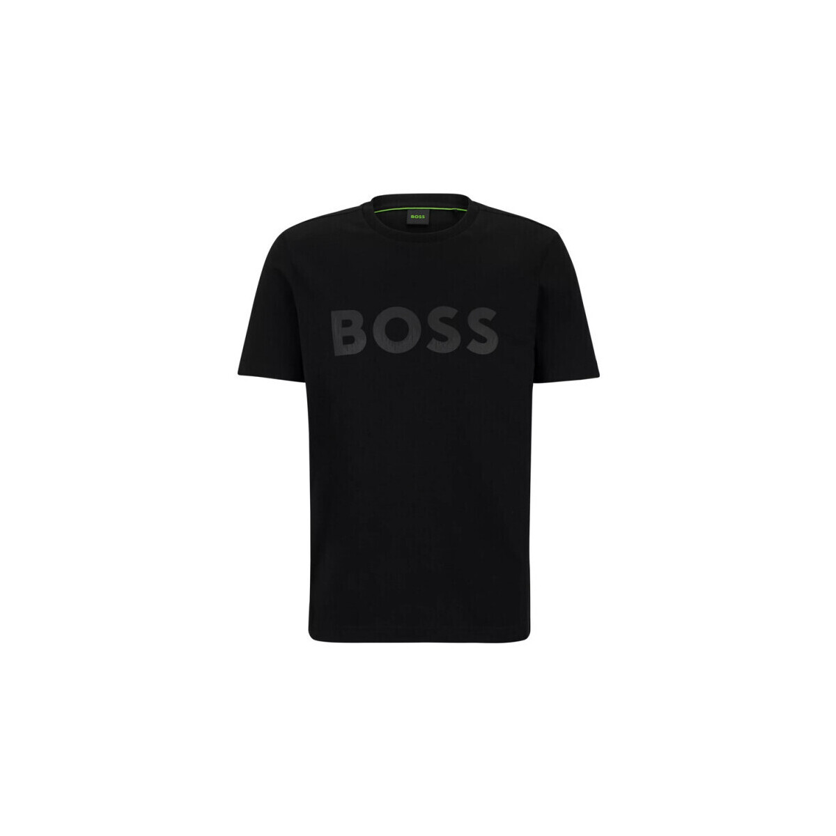 Vêtements Homme T-shirts & Polos BOSS T-SHIRT TEE MIRROR 1  NOIR À LOGO RÉFLÉCHISSANT Noir