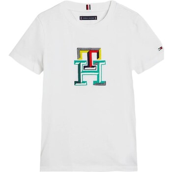 Vêtements Garçon T-shirts manches longues Tommy Backpack Hilfiger KB0KB08813 Blanc