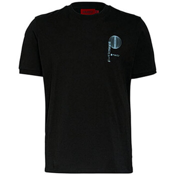 Vêtements Homme T-shirts & Polos BOSS T-shirt  Dafu Noir en coton biologique avec motif artist Noir