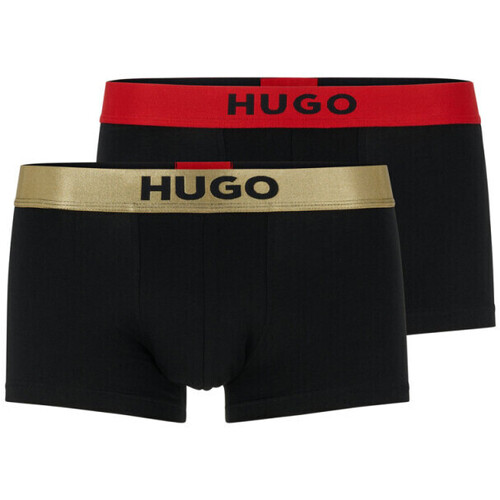 Sous-vêtements Homme Boxers BOSS Lot de deux boxers courts en coton avec taille en logo Noir