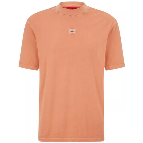 Vêtements Homme Veuillez choisir un pays à partir de la liste déroulante BOSS T-SHIRT ORANGE RELAXED FIT EN JERSEY DE COTON AVEC PATCH LOG Orange