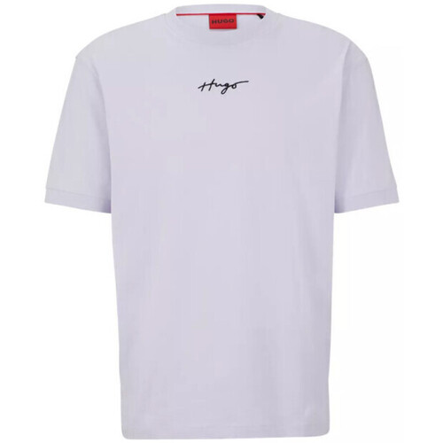 Vêtements Homme T-shirts & Polos BOSS T-SHIRT RELAXED FIT VIOLET EN COTON AVEC LOGO MANUSCRIT DONT Violet