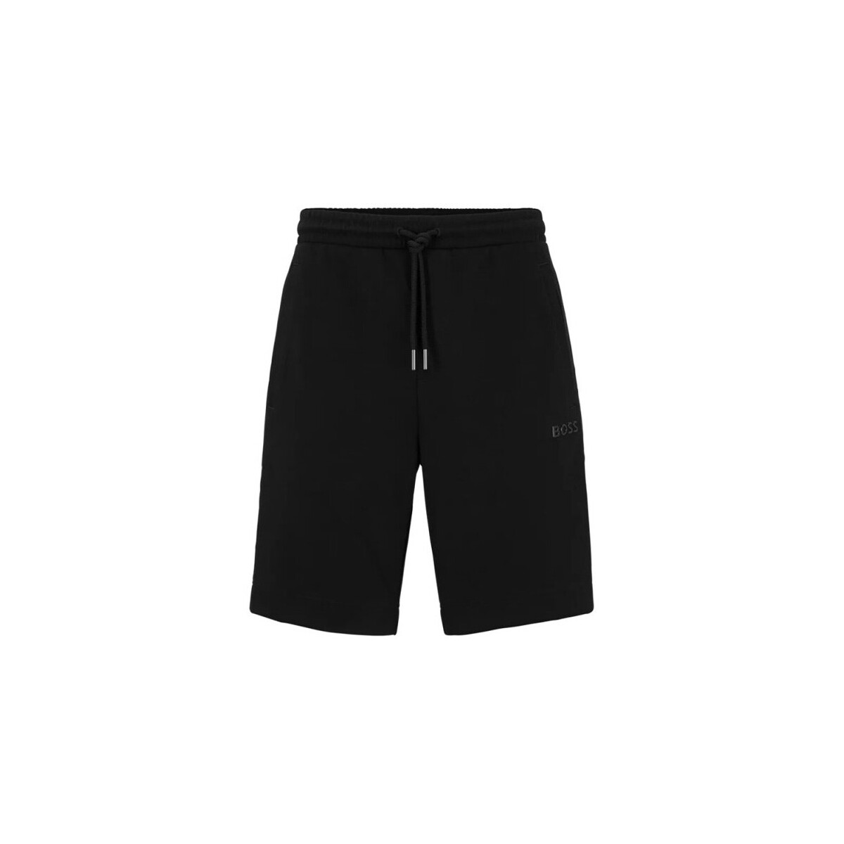 Vêtements Homme Shorts / Bermudas BOSS SHORT NOIR EN COTON MÉLANGÉ À BANDES LOGOTÉES HEADLO MIRROR Noir
