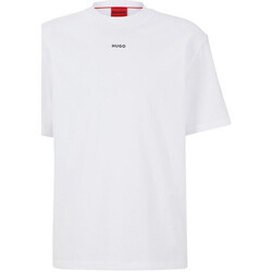 Vêtements Homme T-shirts & Polos BOSS T-SHIRT BLANC RELAXED FIT EN JERSEY DE COTON À LOGO IMPRIMÉ Blanc
