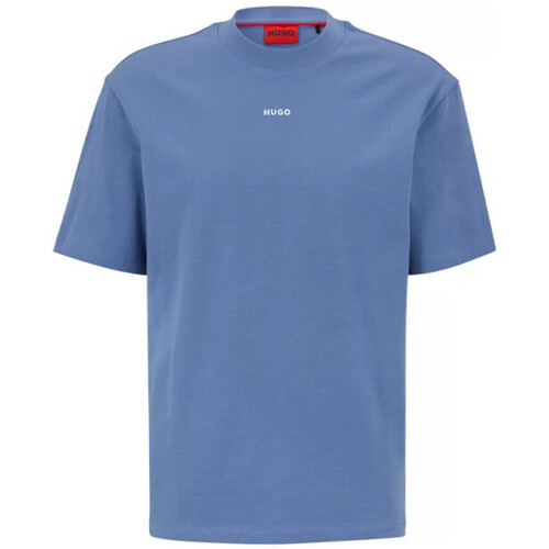 Vêtements Homme T-shirts & Polos BOSS T-SHIRT BLEU RELAXED FIT EN JERSEY DE COTON À LOGO IMPRIMÉ D Bleu