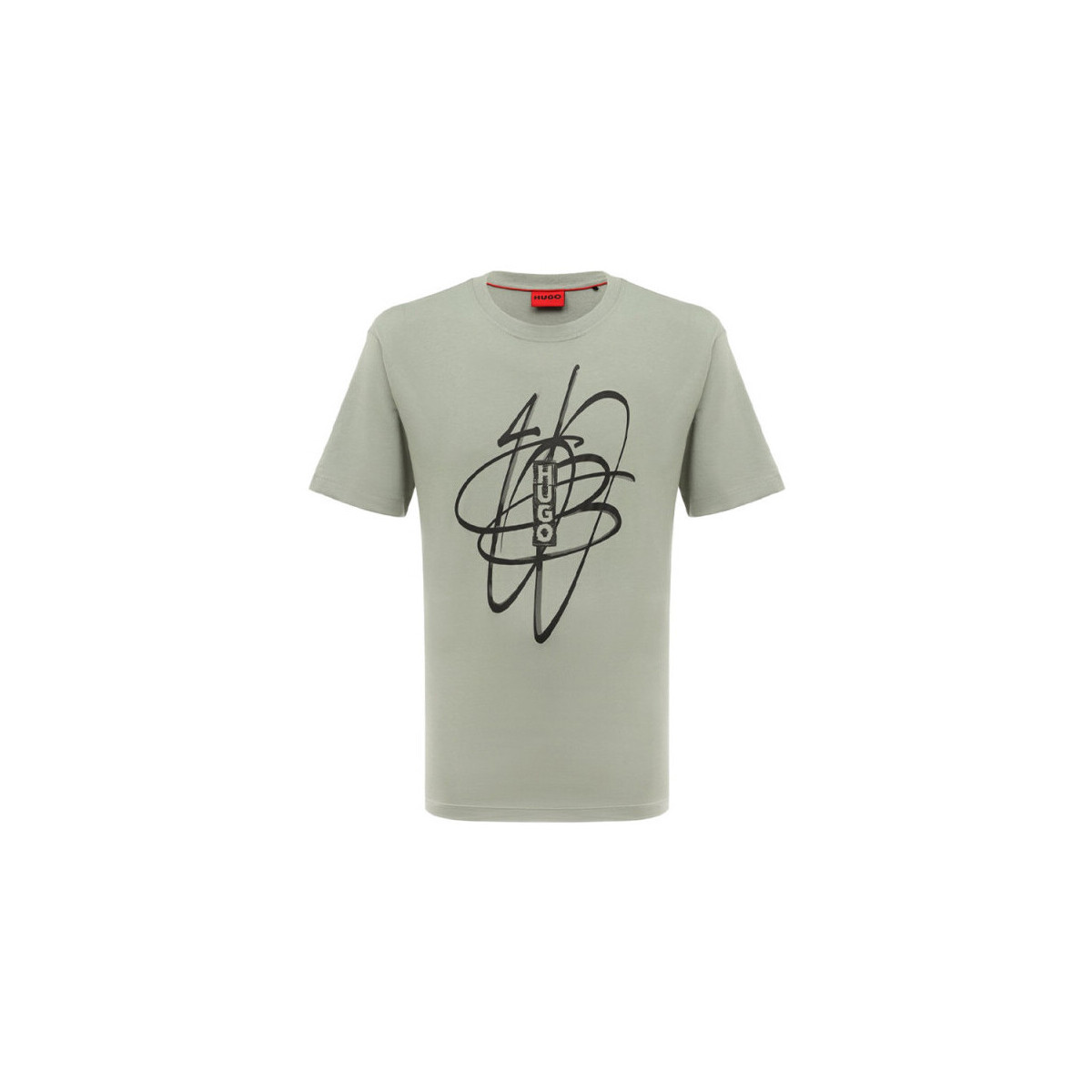 Vêtements Homme T-shirts & Polos BOSS T-SHIRT VERT DAPUSENI  EN JERSEY DE COTON À MOTIF ARTIST Vert