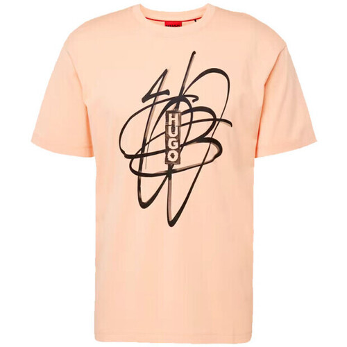Vêtements Homme T-shirts & Polos BOSS T-SHIRT ROSE DAPUSENI  EN JERSEY DE COTON À MOTIF ARTIST Rose