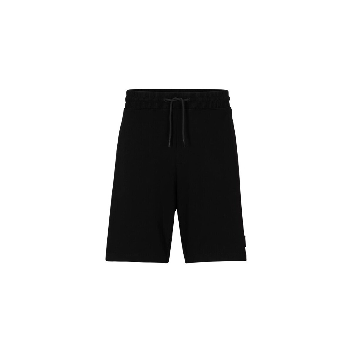 Vêtements Homme Shorts / Bermudas BOSS SHORT DIZ_C  NOIR EN MOLLETON DE COTON AVEC BADGE LOGO T Noir