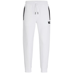 Vêtements Homme Pantalons BOSS BAS DE SURVÊTEMENT REGULAR FIT BLANC EN JERSEY STRETCH AVEC Blanc