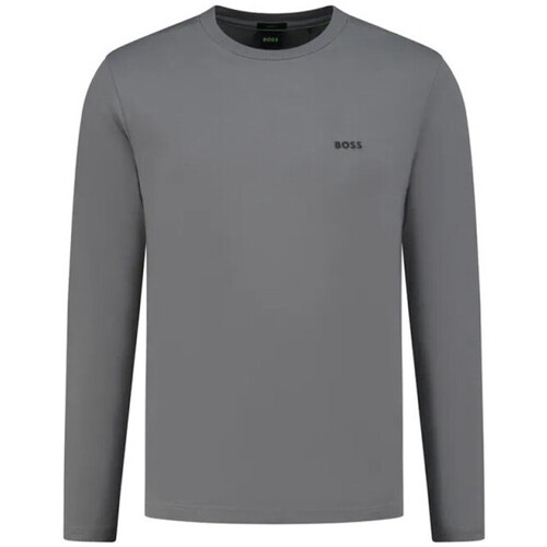 Vêtements Homme T-shirts & Polos BOSS T-SHIRT REGULAR FIT EN COTON STRETCH  GRIS AVEC LOGO CON Gris