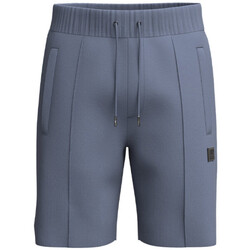 Vêtements lace-detail Shorts / Bermudas BOSS SHORT  RELAXED FIT EN COTON STRETCH BLEU AVEC LOGO REVIS Bleu