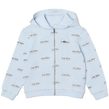 Vêtements Enfant Sweats sparkling Lacoste SWEATSHIRT ZIPPÉ  ENFANT AVEC CAPUCHE ET IMPRIMÉ SIGL Bleu