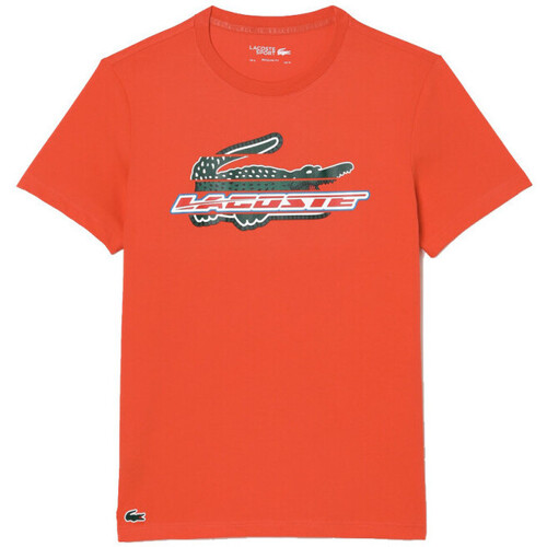 Vêtements Homme T-shirts & Polos Lacoste T-SHIRT HOMME  SPORT REGULAR FIT EN COTON BIOLOGIQUE Orange