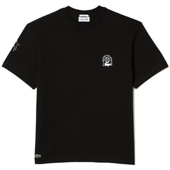 Vêtements Homme T-shirts & Polos Lacoste T-SHIRT HOMME  RELAXED FIT EN JERSEY DE COTON BIOLOGI Noir