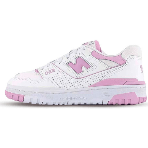 Chaussures Randonnée New Balance 550 White Bubblegum Pink Blanc