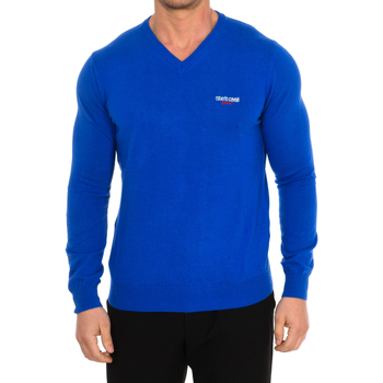 Vêtements Homme Pulls Roberto Cavalli FSX601-BLUETTE Bleu