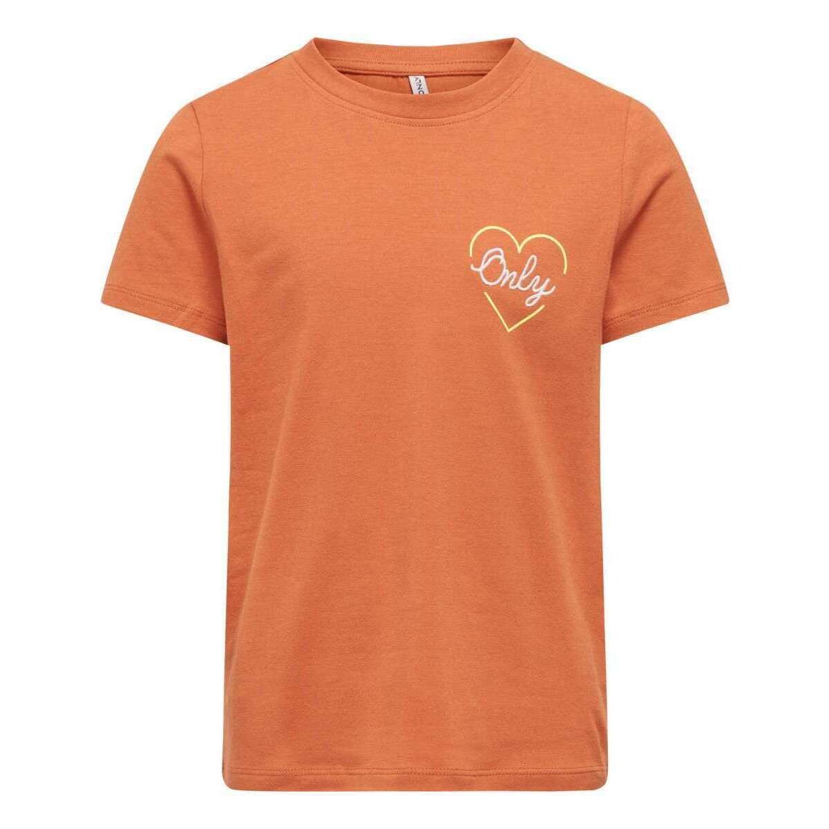 Vêtements Fille T-shirts manches courtes Only 162143VTPE24 Orange