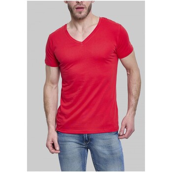 Vêtements Homme SAINT TROPEZ Pullover MilaSZ crema Kebello T-Shirt Rouge H Rouge