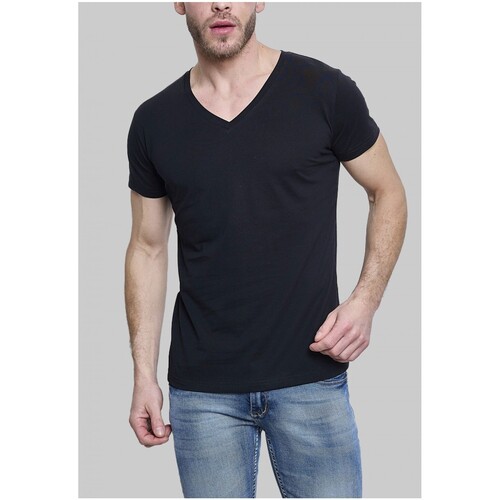 Vêtements Homme T-shirts manches courtes Kebello T-Shirt Noir H Noir