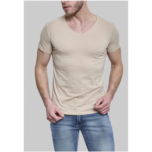 Vêtements Homme T-shirts manches courtes Kebello T-Shirt Beige H Beige