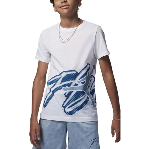 Vêtements Garçon YMC Wild Ones T-Shirt aus Bio-Baumwolle Blau Nike 95C982 Blanc