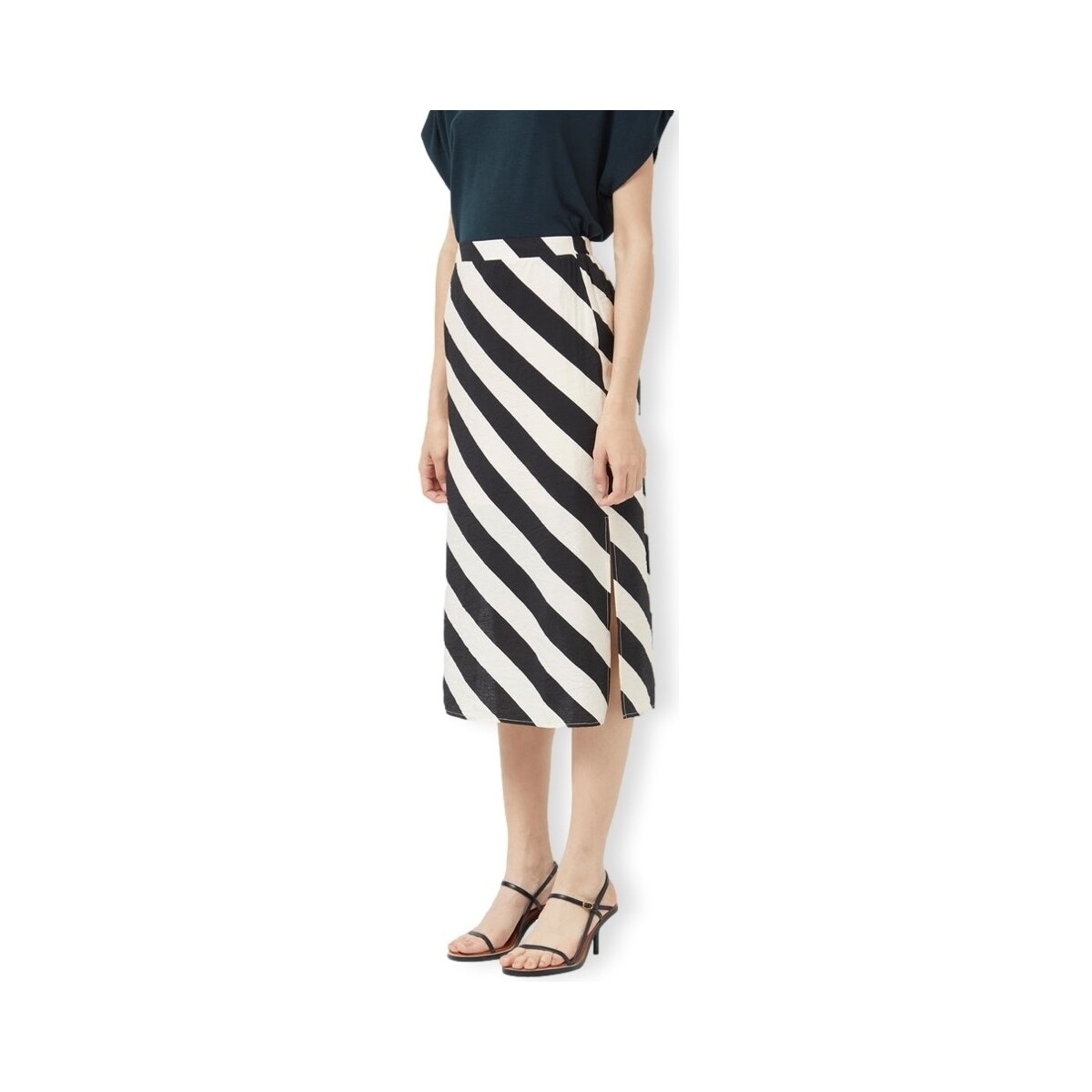 Vêtements Femme Jupes Compania Fantastica COMPAÑIA FANTÁSTICA Skirt 11016 - Stripes Noir