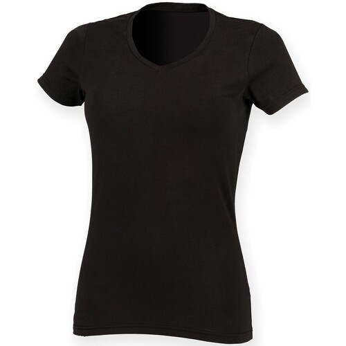 Vêtements Femme T-shirts Marines longues Skinni Fit Feel Good Noir
