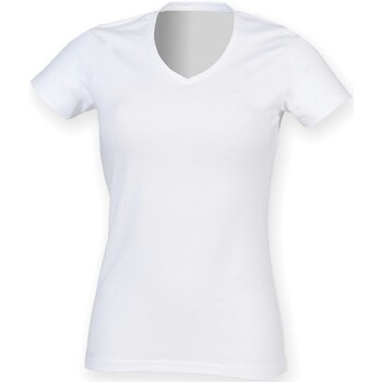 Vêtements Femme T-shirts manches longues Skinni Fit SK122 Blanc