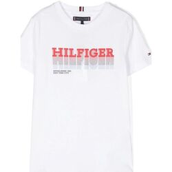Vêtements Enfant T-shirts & Koszulka Polos Tommy Hilfiger KB0KB08812 - FADE TEE-YBR WHITE Blanc