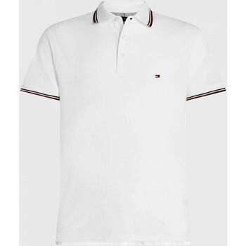 Vêtements Homme Dotted Collared Polo Shirt Tommy Hilfiger MW0MW30750 - 1985 RWB POLO-YBR WHITE Blanc