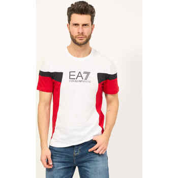 Vêtements Homme T-shirts & Polos Emporio Armani EA7 T-shirt à col rond  Summer Block en coton Blanc