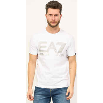 Vêtements Homme T-shirts & Polos Emporio Armani EA7 T-shirt  Logo Series à manches courtes en coton Blanc