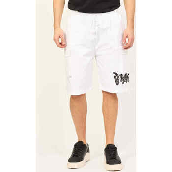 Vêtements Homme Shorts / Bermudas Disclaimer Mentions légales Bermuda homme avec poches et logo Blanc