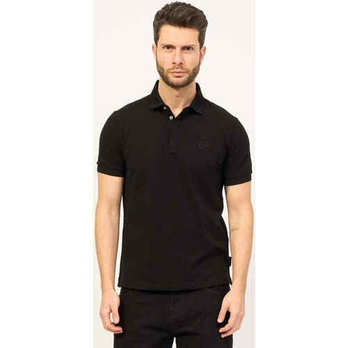 Vêtements Homme T-shirts & Polos EAX Polo coupe slim en piqué stretch Noir